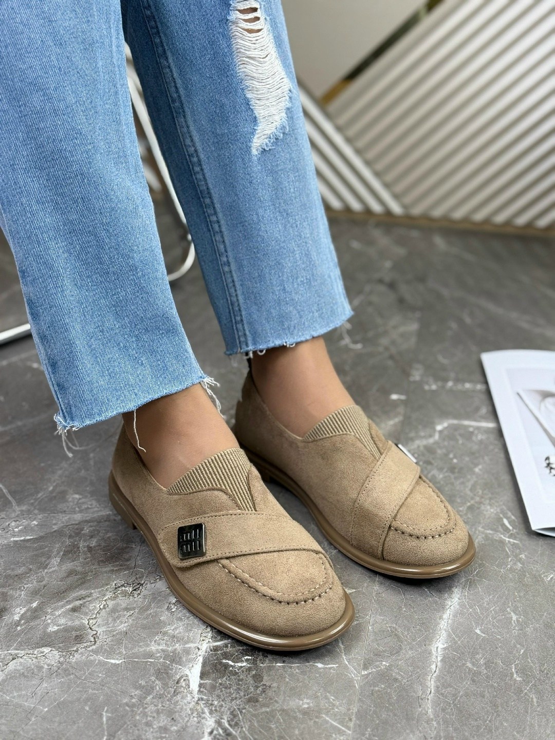 бежевые лоферы,лоферы женские,,женские замшевые лоферы,лоферы замшевый