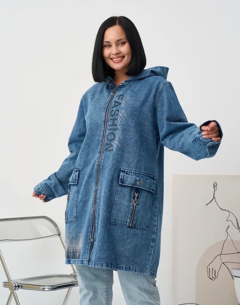 куртка джинсовая женская,куртка джинсовая,джинсовая куртка удлиненная,куртка джинсовая длинная больших размеров nicol peris,куртка длинная джинсовая больших размеров