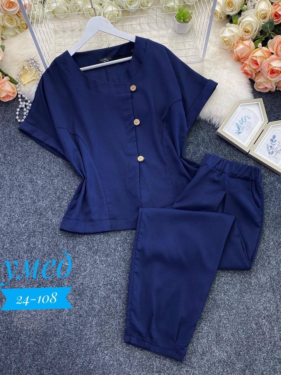 брючный костюм michel chic 1337/1 мохито,летний брючный костюм,летние костюмы женские,брючный костюм из льна женский,костюм michel chic арт 1337 корич