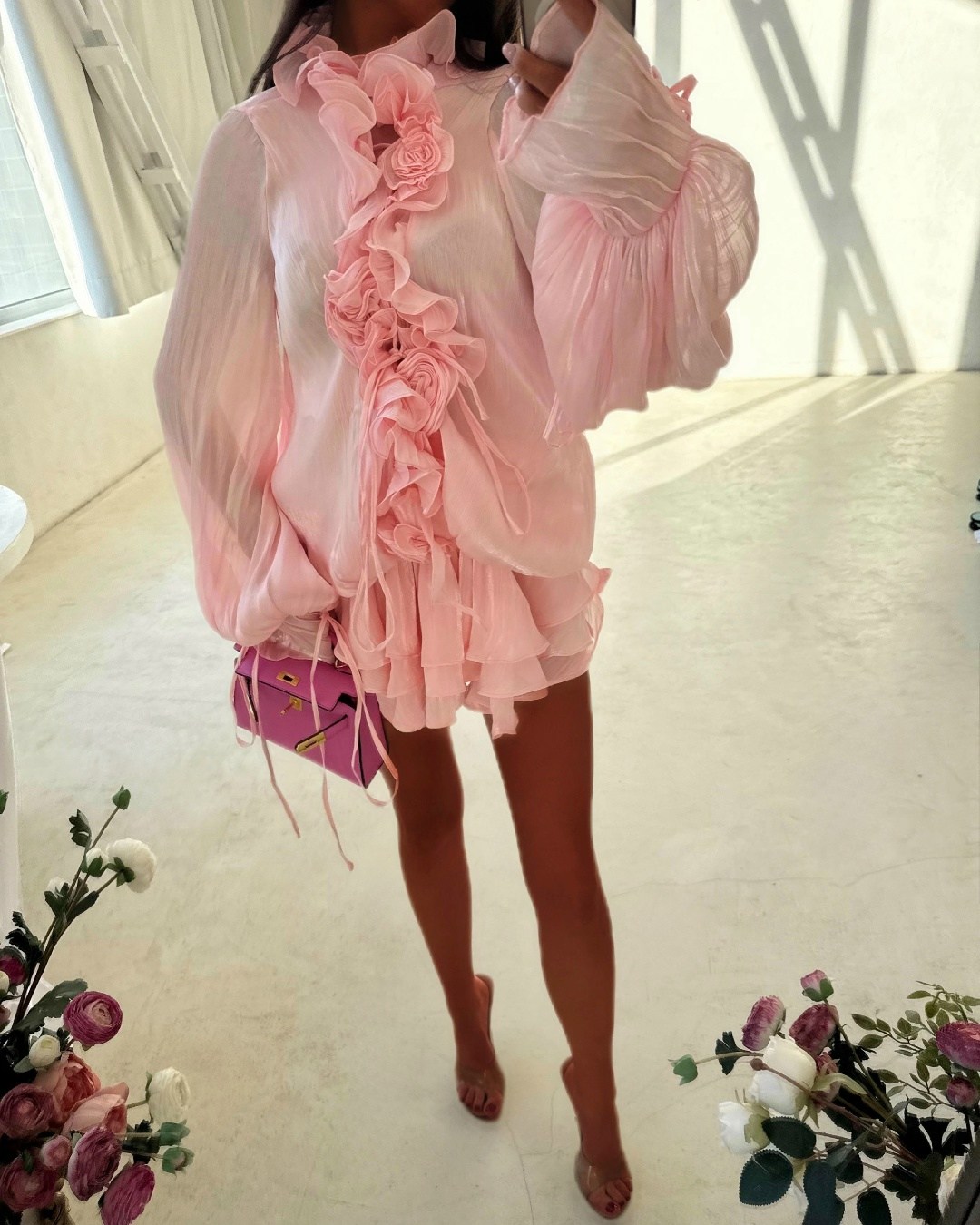 платья из органзы,платья мини,шифоновое платье с рюшами,платье с оборками