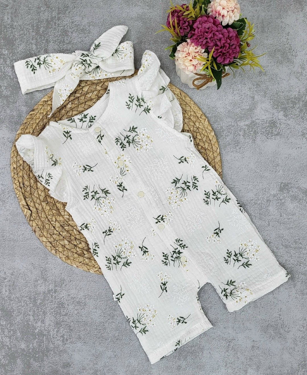 муслиновый песочник,одежда для новорожденного,одежда для малыша,комбинезон детский,хлопковое боди