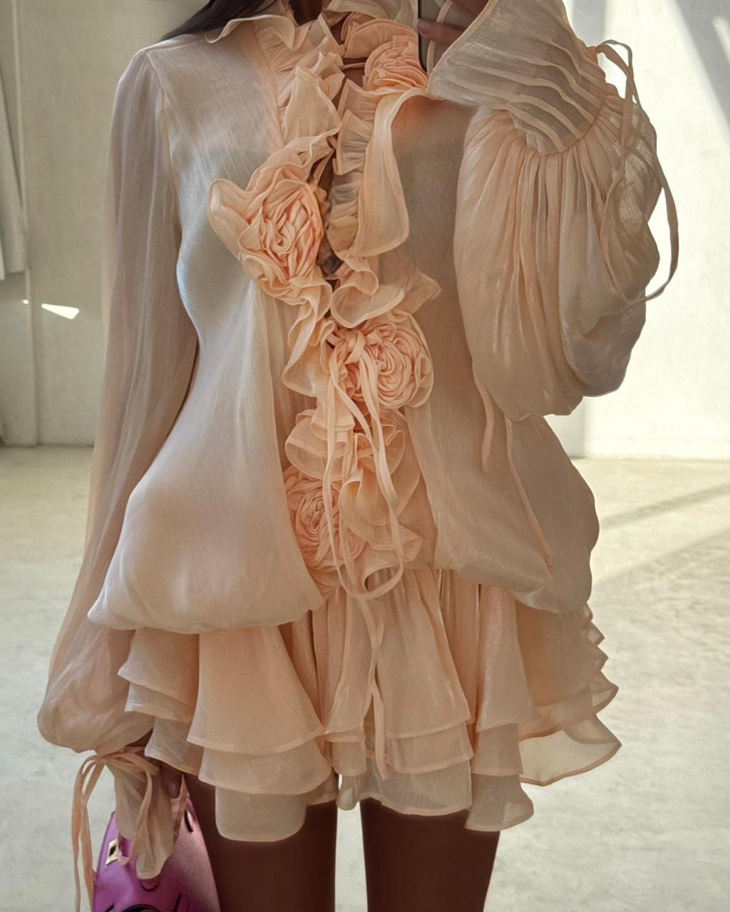 блузка с оборками,платье с рюшами,платье с оборками,платье шифоновое,платье