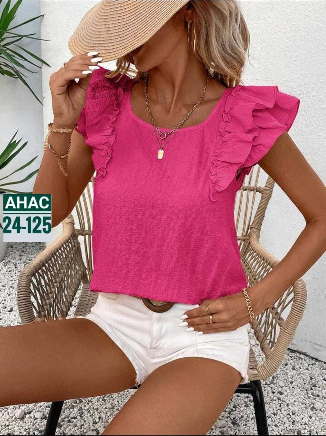 блузка с оборками,блузка женская,женская майка,летняя блузка,футболка с оборками