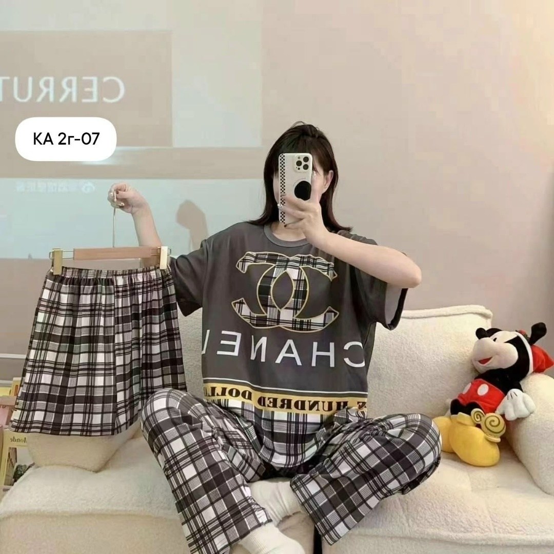 пижама 3в1,пижама женская,пижама 3 в 1 со штанами и шортами elmira_home,комплект пижама,пижама для женщин