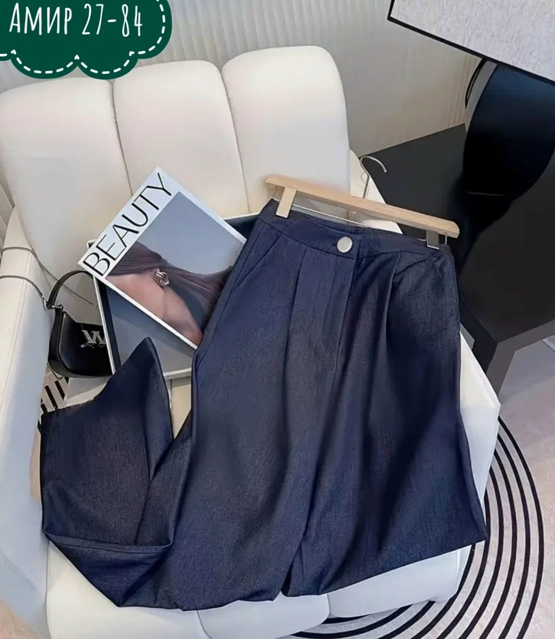 жакет и брюки,женские костюмы,костюм стильный,джинсовый костюм брючный палаццо с жилетом vera nova,костюм двойка с брюками