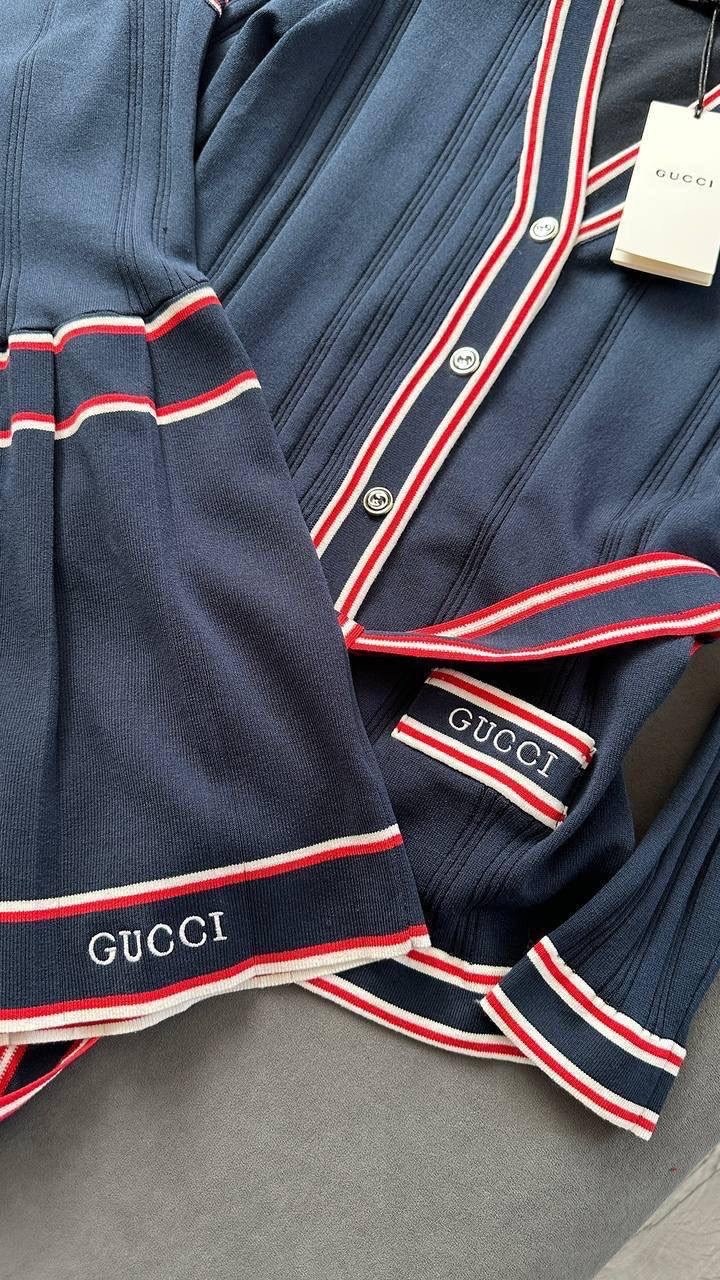 трикотажные костюмы,костюм с юбкой,женские костюмы,кардиган,платье гуччи черное