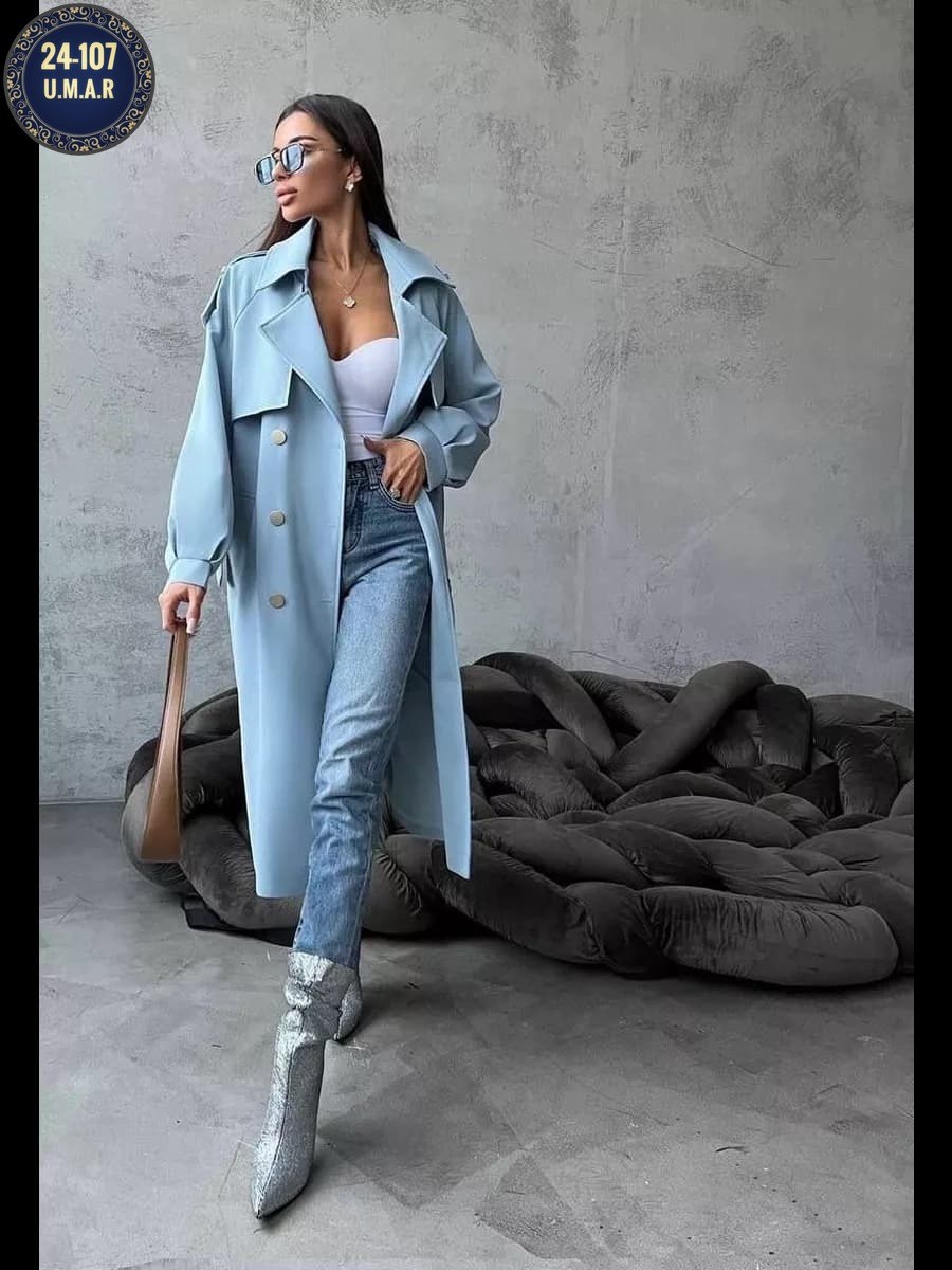 плащ тренч женский,тренч плащ,плащ тренч женский 46 48,тренч одежда,голубой тренч