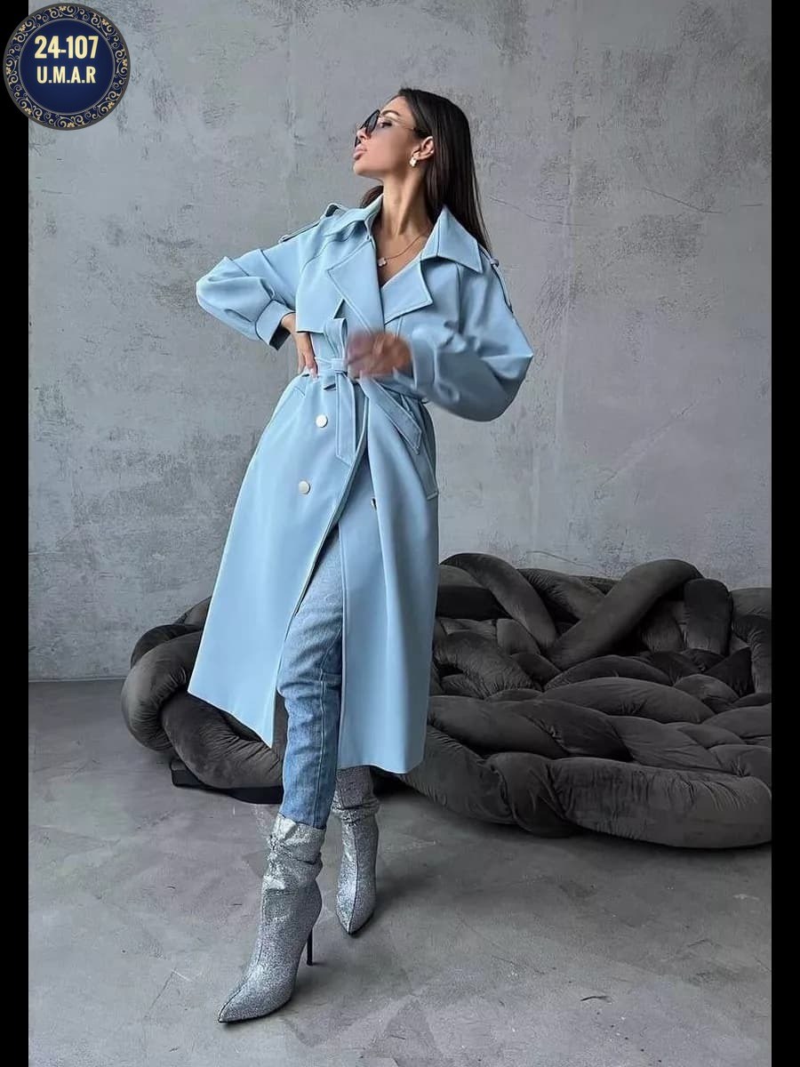 плащ тренч женский,тренч плащ,плащ тренч женский 46 48,тренч одежда,голубой тренч