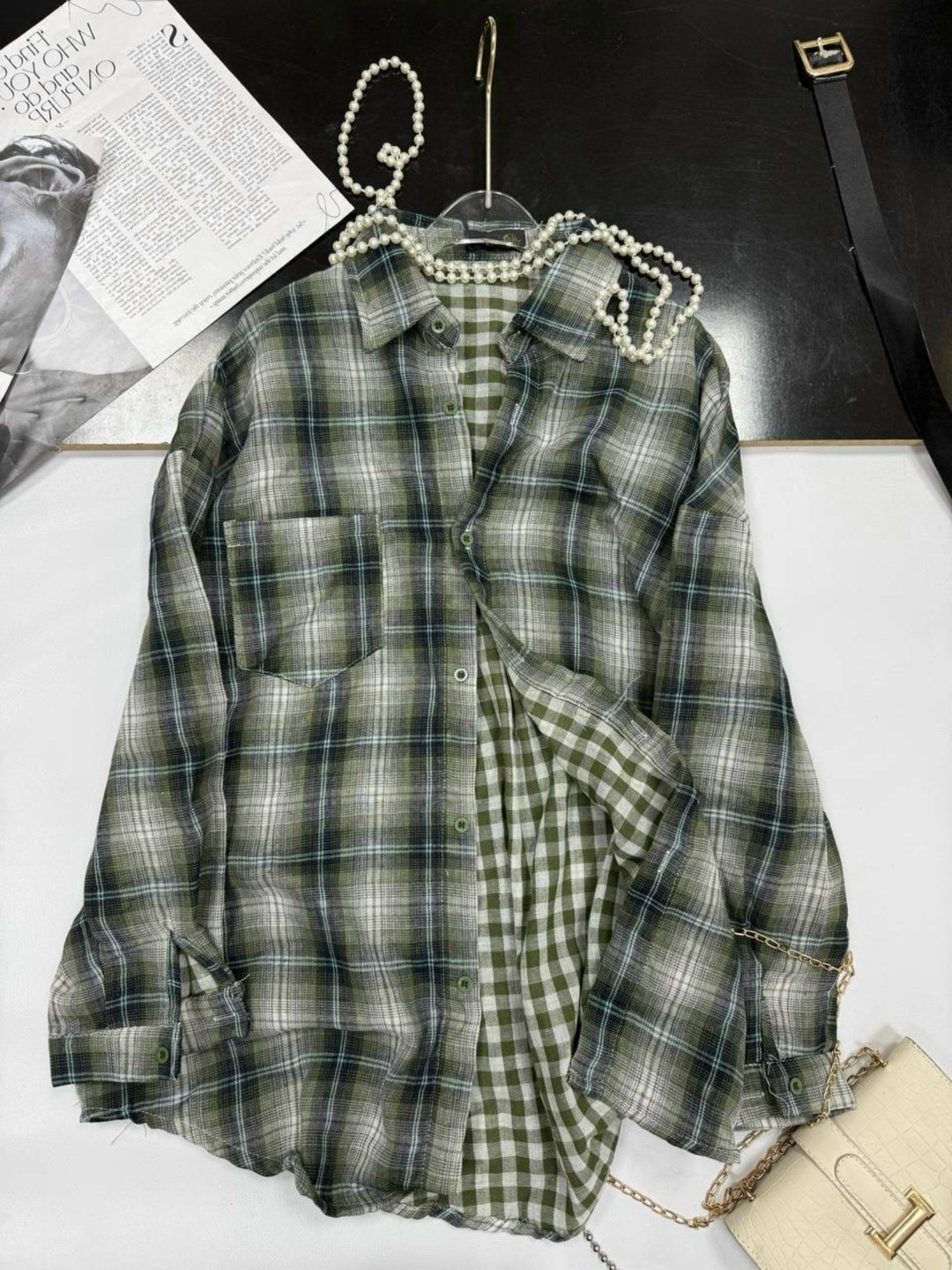 рубашка оверсайз в клетку хлопковая monolog,женская рубашка оверсайз в клетку,женская рубашка в клетку,клетчатая рубашка женская,рубашка в клетку