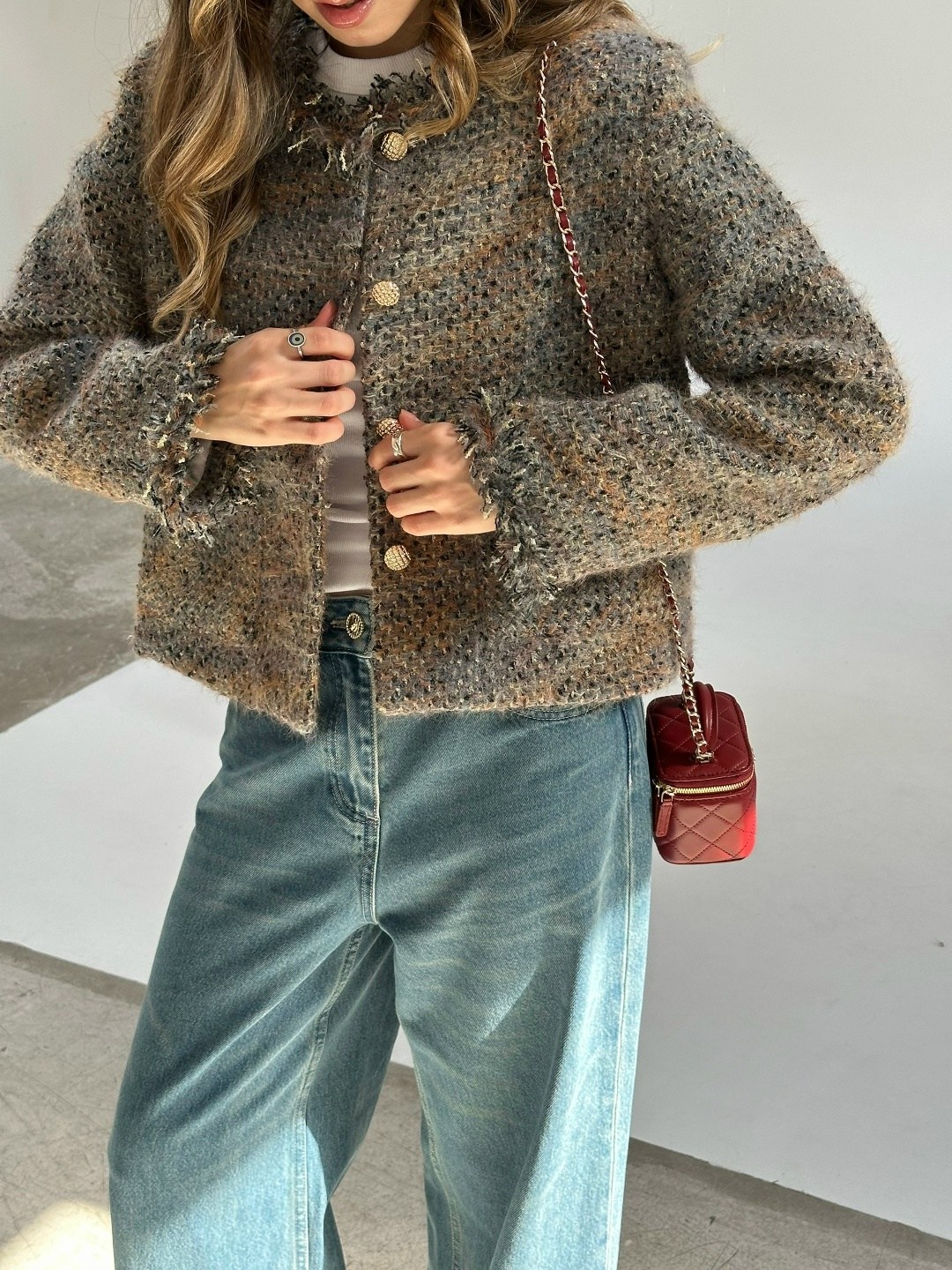 твидовый жакет,твидовый жакет chanel,трендовый нишевый высококачественный твидовый шерстяной пиджак unxx для женщин,жакет,твидовый шерстяной пиджак для женщин