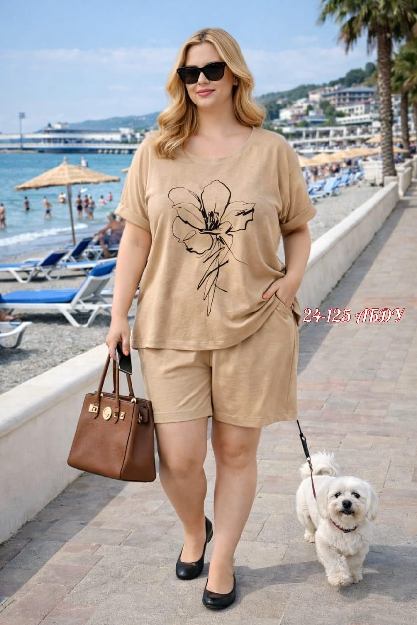 летний костюм с шортами больших размеров,летние костюмы, больших размеров,женские костюмы больших размеров,костюм женский
