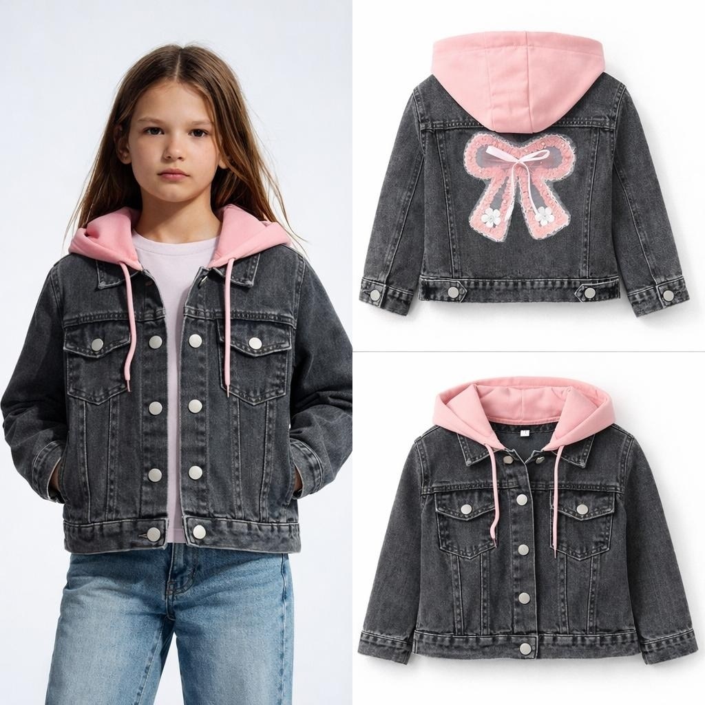 джинсовая куртка для девочек,куртка джинсовая,джинсовая куртка для девочки с капюшоном,куртка детская джинсовая,джинсовая куртка с капюшоном