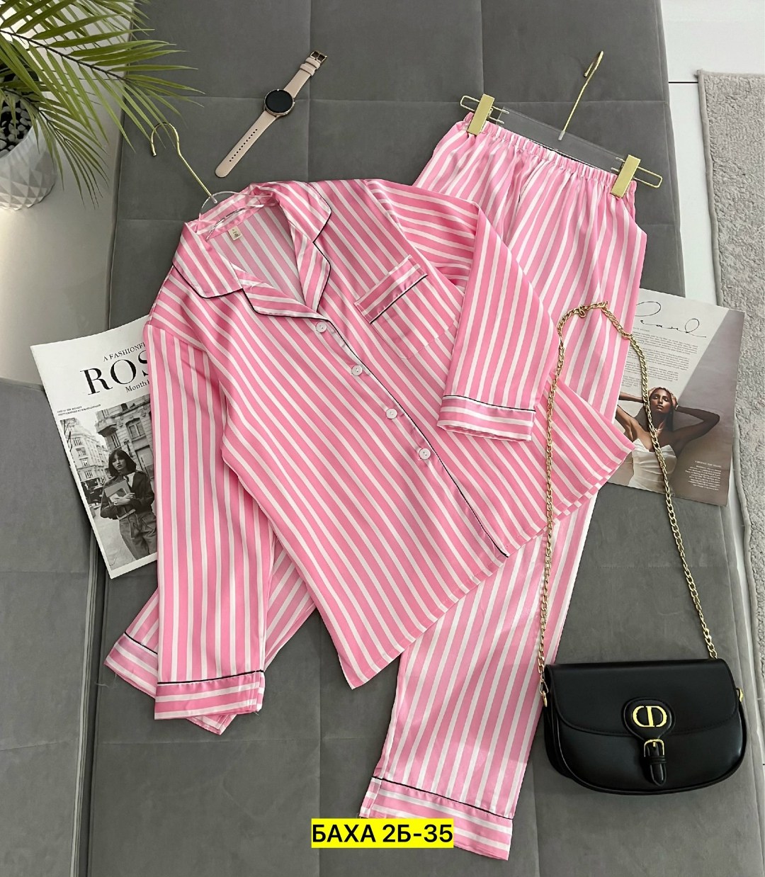 пижама женская,пижама victorias secret розовая в полоску,шелковый пижамный комплект victoria,классическая пижама victoria secret розовая в полоску,комплект пижама