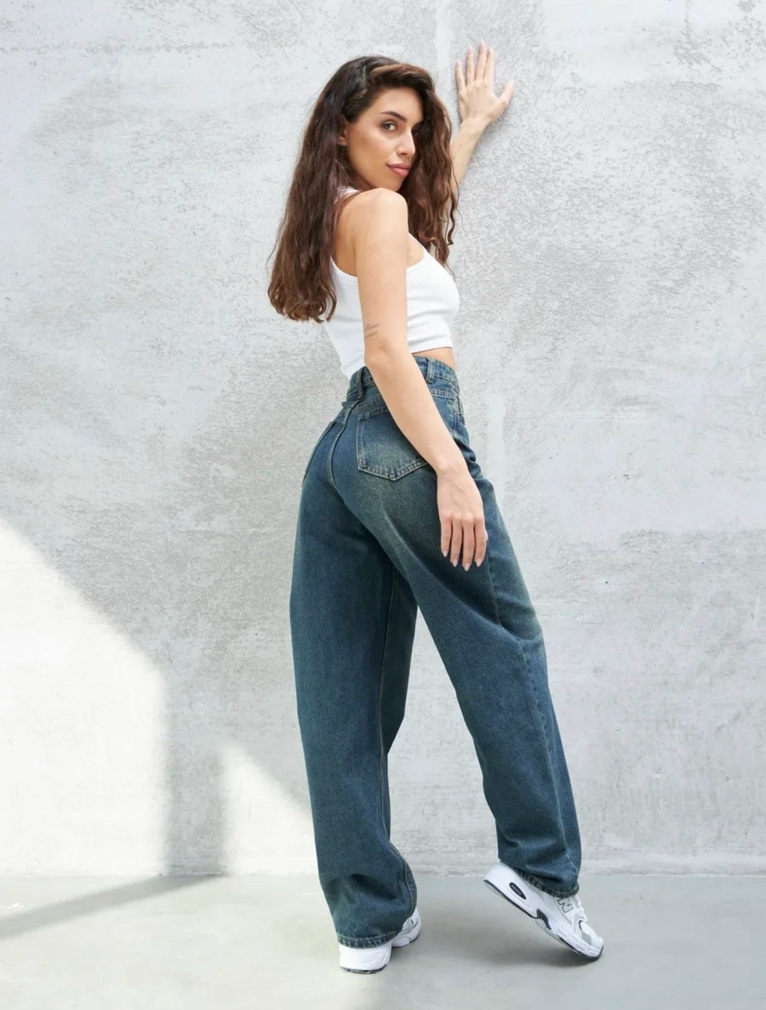 джинсы женские широкие багги синие vl jeans,джинсы,женские джинсы,женские широкие джинсы,джинсы широкие с высокой посадкой dh fashion