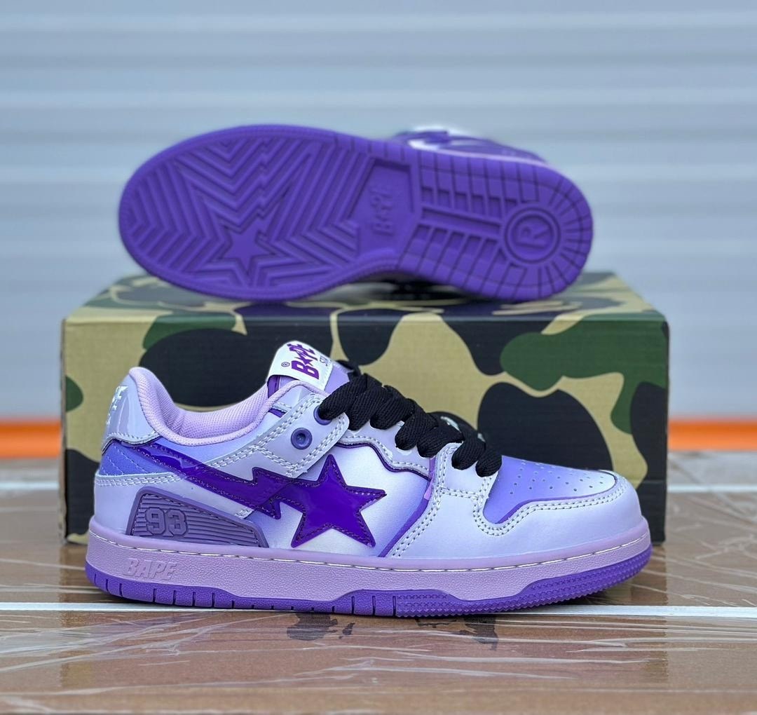 кроссовки bape,кроссовки bape sta,кроссовки,фиолетовые кроссовки,низкие кроссовки