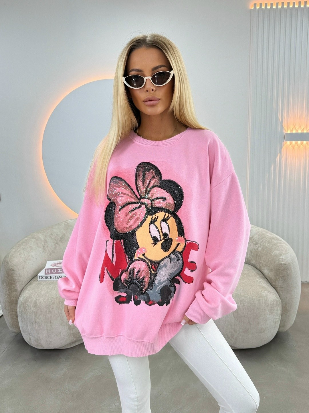 свитшот женская,толстовки свитшот,модные свитшоты,кофта варенка оверсайз с принтом микки маусом,толстовка модная