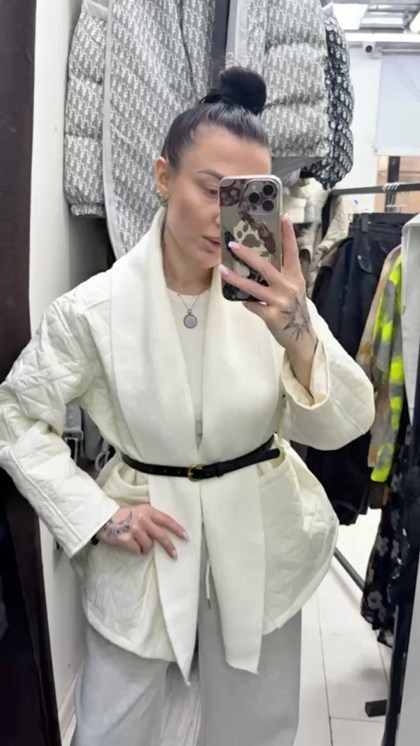 куртка с поясом,куртка свободного кроя,женская куртка,пуховик с поясом,пальто с поясом