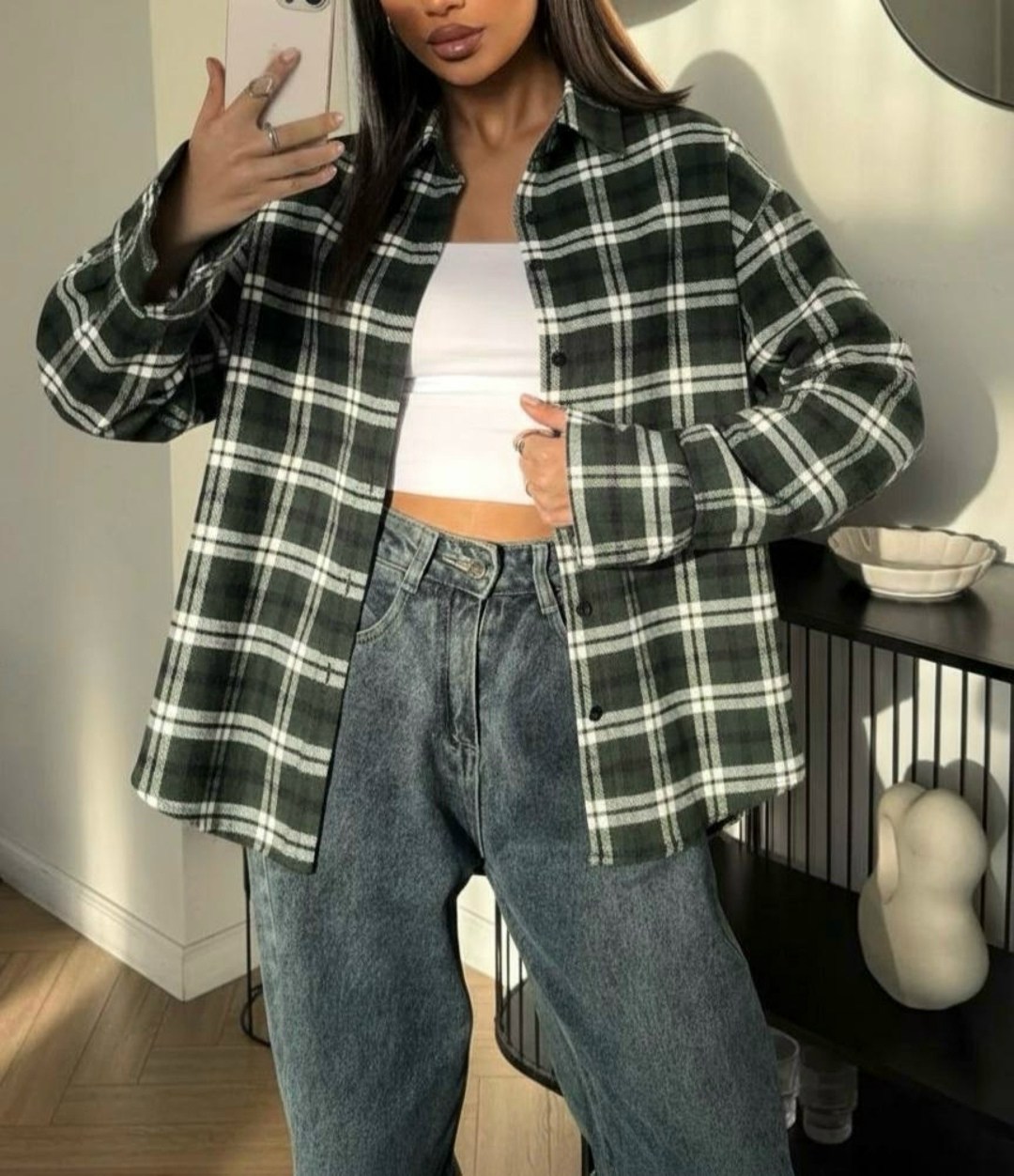 рубашка оверсайз в клетку хлопковая monolog,женская рубашка оверсайз в клетку,женская рубашка в клетку,клетчатая рубашка женская,рубашка в клетку