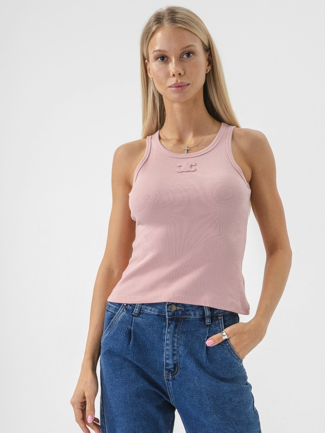 майка женская,топ женский,топ женская майка,майка в рубчик женская,розовая майка женская