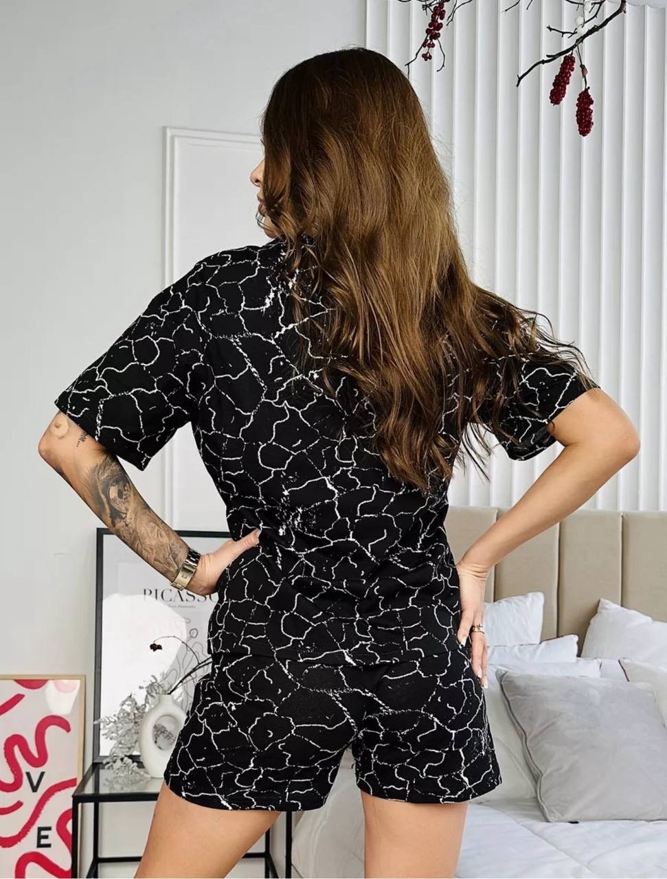 пижама женская с шортам,пижама черный,женская пижама,пижама домашний комплект,пижама с шортами