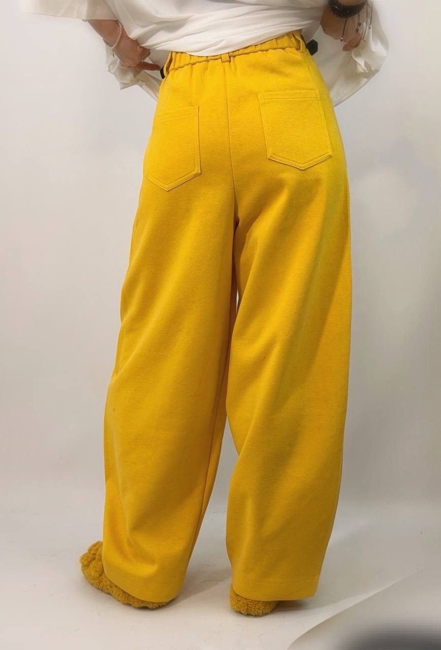 брюки жёлтые,брюки модные,брюки палаццо,брюки свободного кроя,брюки палаццо женские