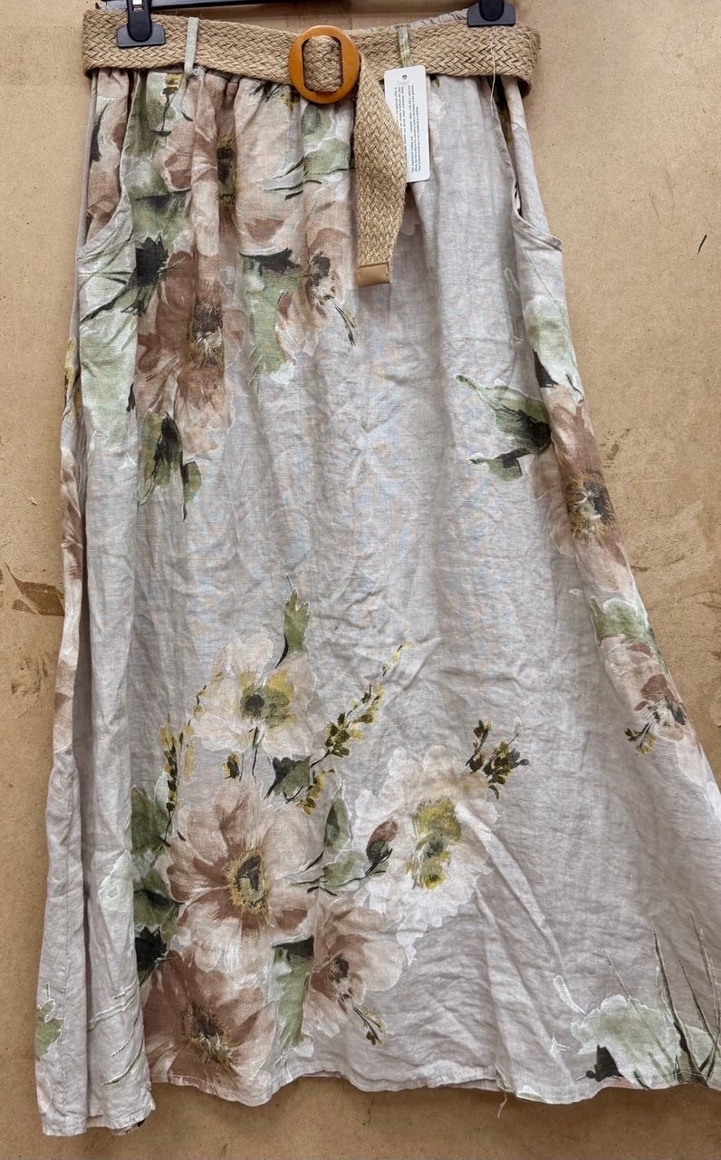 юбка с цветами,льняная юбка,юбка стильная,юбка,юбка с цветочным принтом