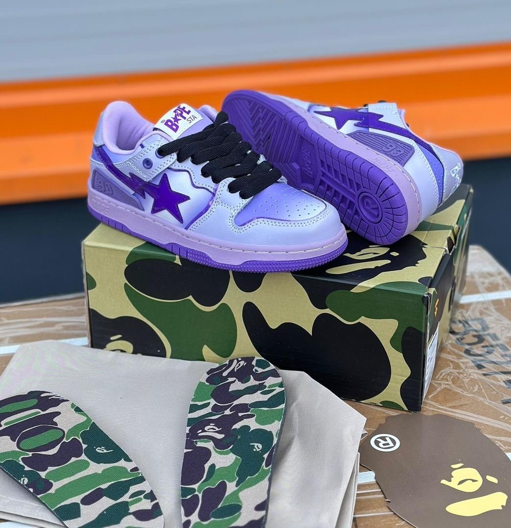 кроссовки bape,кроссовки bape sta,кроссовки,фиолетовые кроссовки,низкие кроссовки