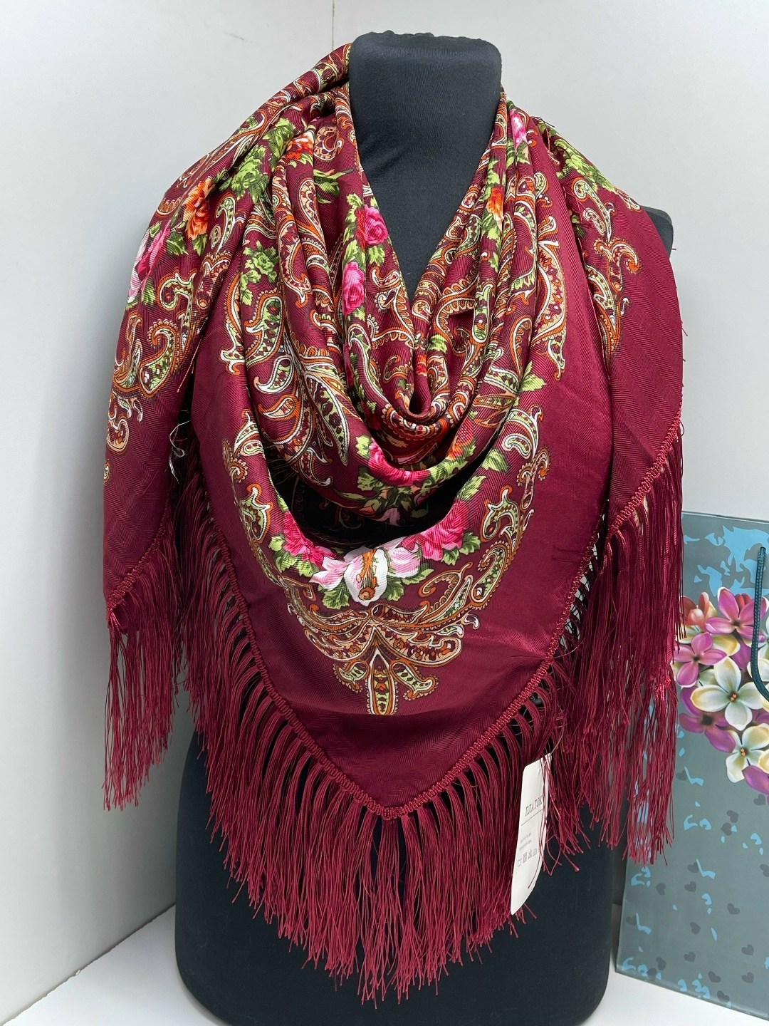 платок женский,павлопосадские платки,платок шаль,платки павловопосадские,платок