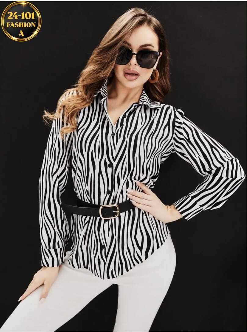стильная блузка,блузка женская,блузка с рисунком зебра,принт зебра,блузка женская с длинными рукавами
