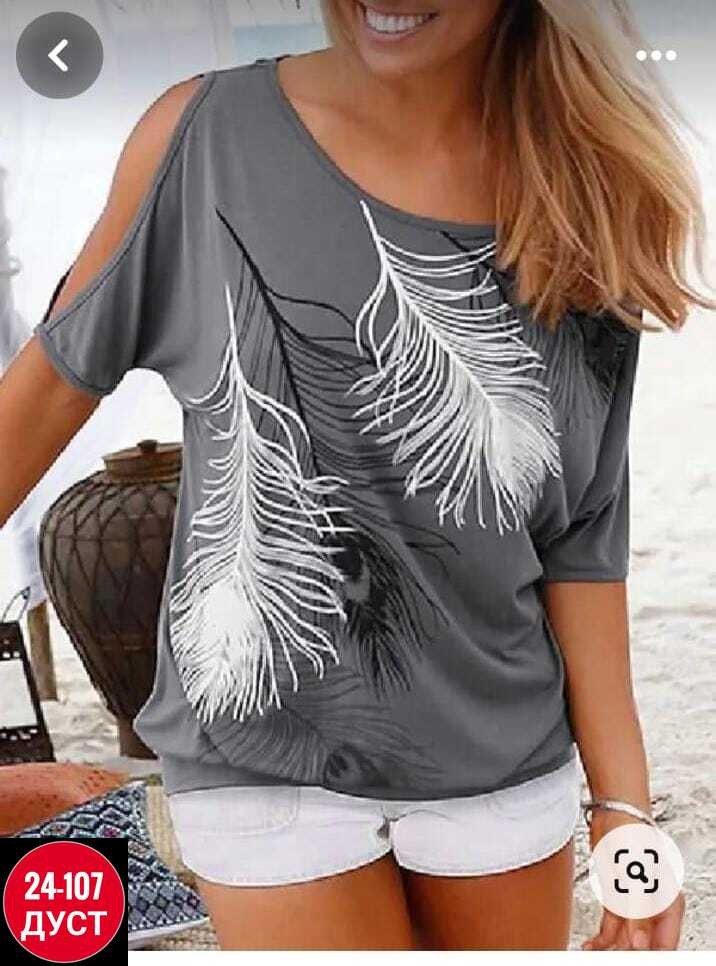 футболки женские стильные,футболки женские модные,женская летняя футболка,блуза с перьями,женская футболка