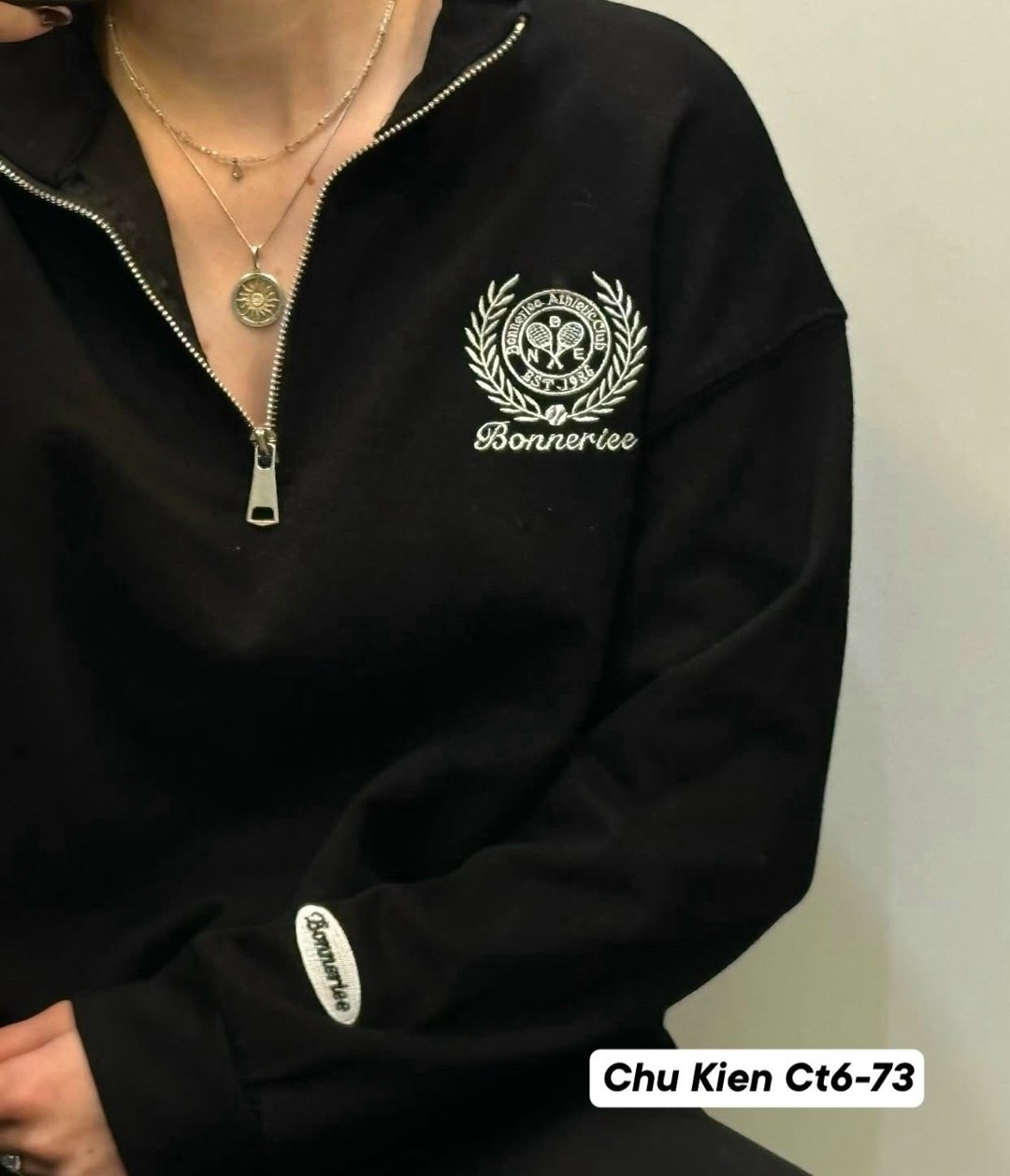 sun victoria women's brown polo neck oversize 3 thread ribbed sweatshirt,свитшот на замке,женская кофта,оверсайз толстовка,свитшот женский