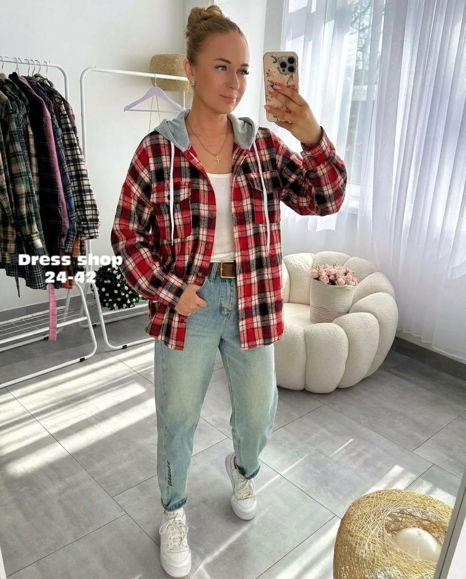 рубашка в клетку женская,женская рубашка,рубашка с капюшоном,рубашка в клетку,рубашка женская в клетку с капюшоном