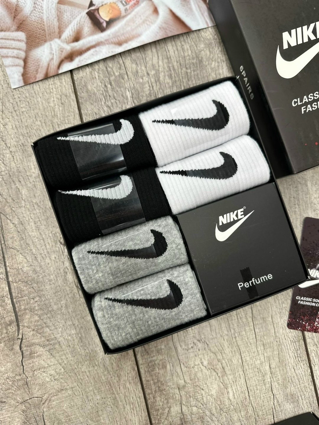носки nike набор 3 пары в коробке,мужские носки nike,комплект носков nike,носки nike ароматизированные набор 6 пар,набор мужских носков nike р.41-46