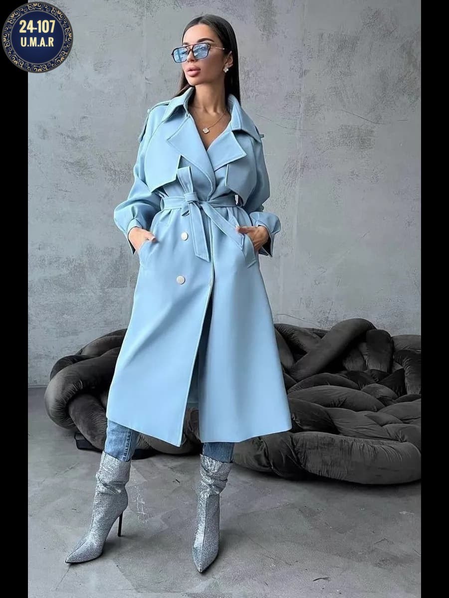 плащ тренч женский,тренч плащ,плащ тренч женский 46 48,тренч одежда,голубой тренч