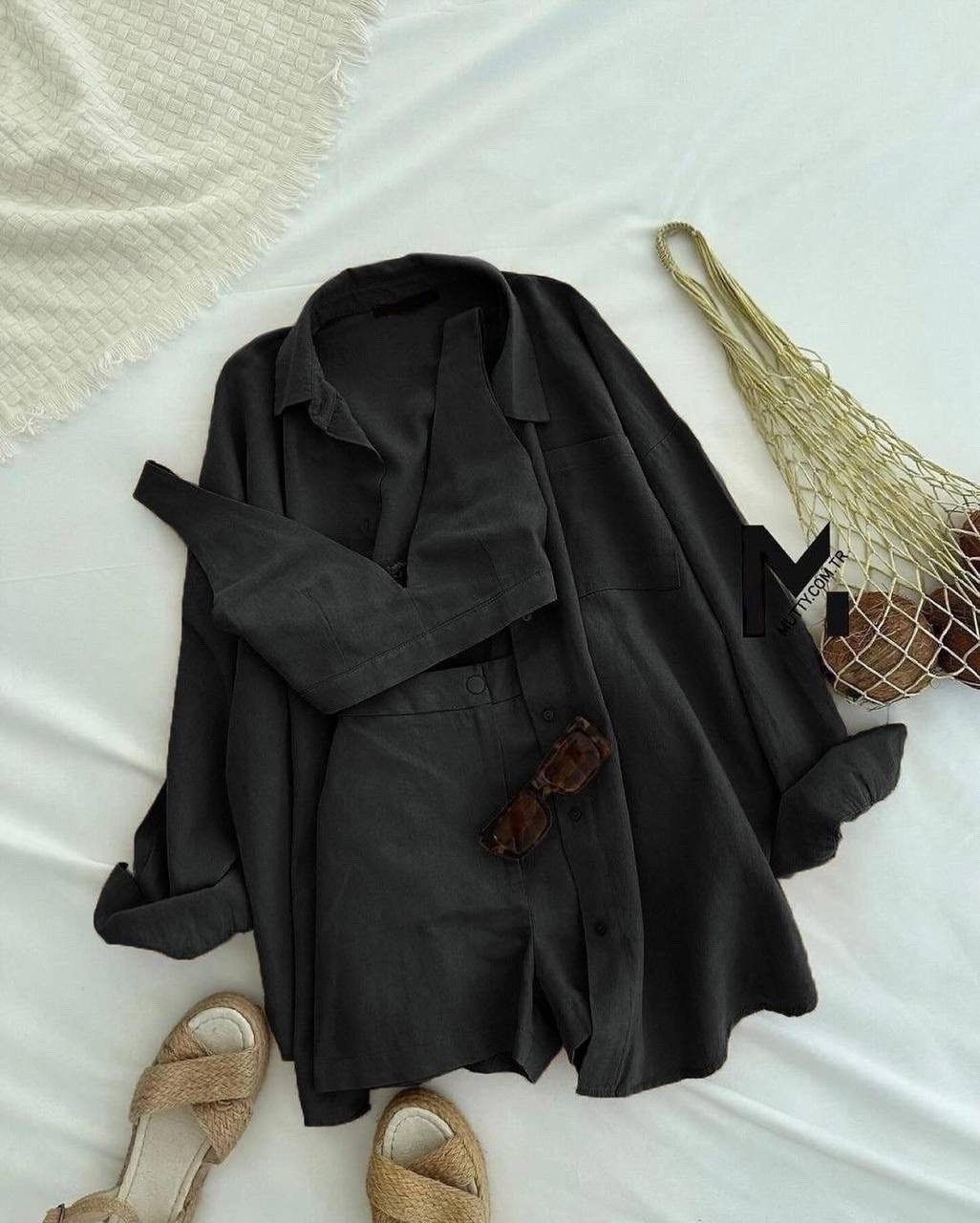 костюм льняной женский,костюм тройка женский летний,костюм с шортами льняной,летние костюмы,костюм женский летний с шортами и рубашкой