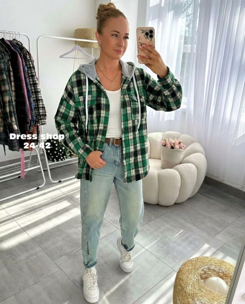 рубашка в клетку женская,женская рубашка,рубашка с капюшоном,рубашка в клетку,рубашка женская в клетку с капюшоном