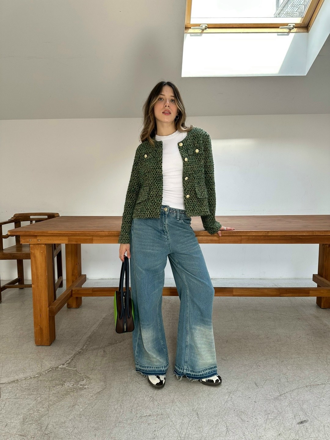 твидовый жакет манго,зеленый женский твидовый жакет на пуговицах,женская твидовая куртка,зеленый твидовый пиджак женский,женский твидовый пиджак daisy