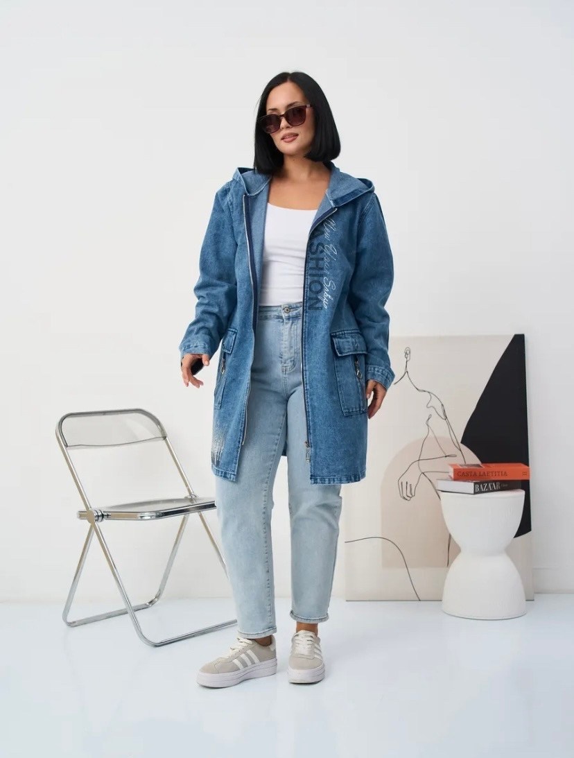 куртка джинсовая женская,куртка джинсовая,джинсовая куртка удлиненная,куртка джинсовая длинная больших размеров nicol peris,куртка длинная джинсовая больших размеров