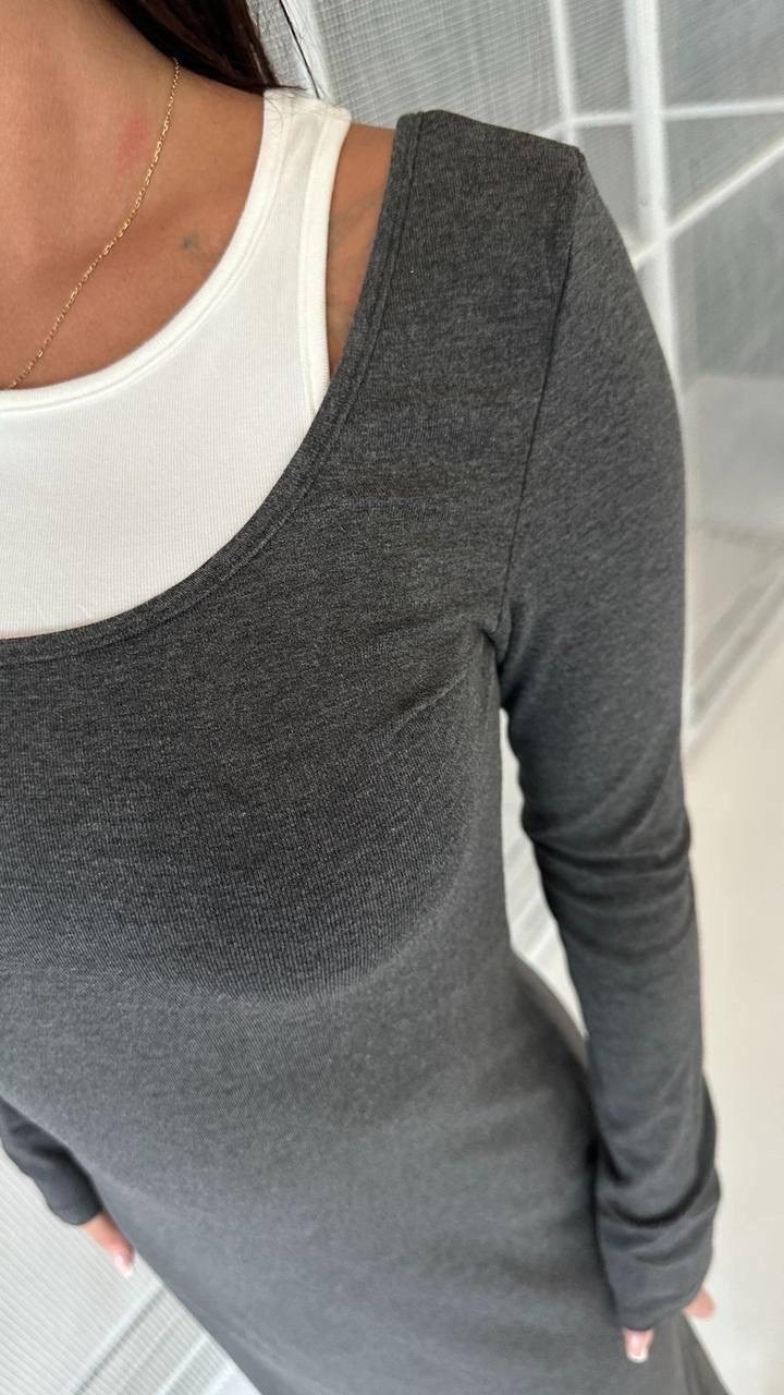 длинное трикотажное платье,трикотажное платье,платье серое,женское длинное платье,трикотажное платье миди