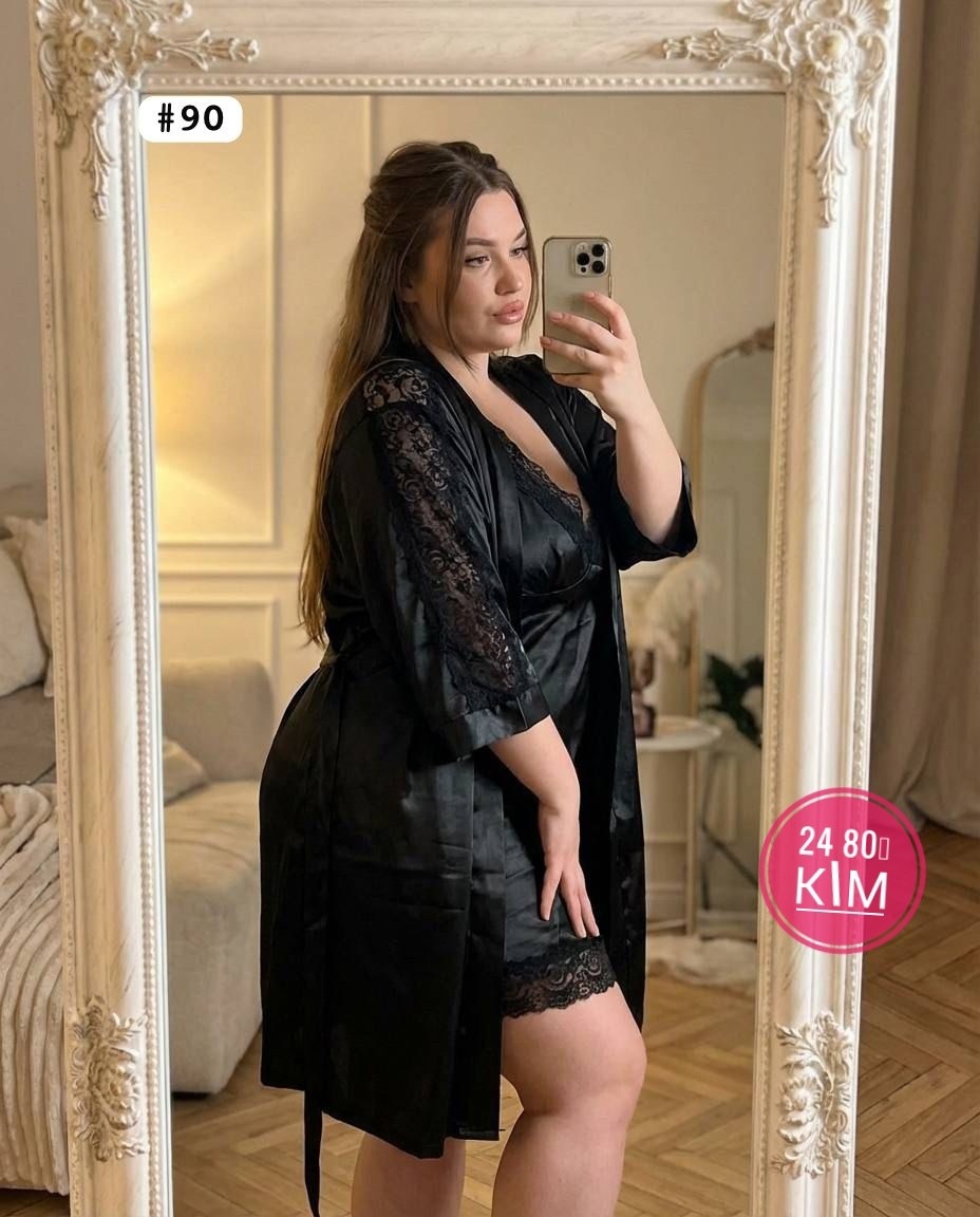 пеньюар женский,шелковый халат,атласный халат,женский халат,пеньюары для полных женщин