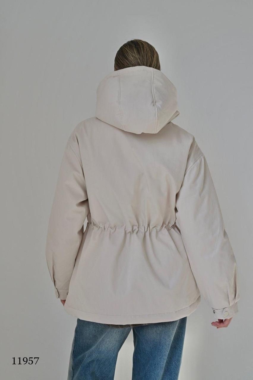 демисезонная куртка с капюшоном kate&tori,куртка женская,зимние куртки,пуховик бежевый,куртка зимняя женская бежевая