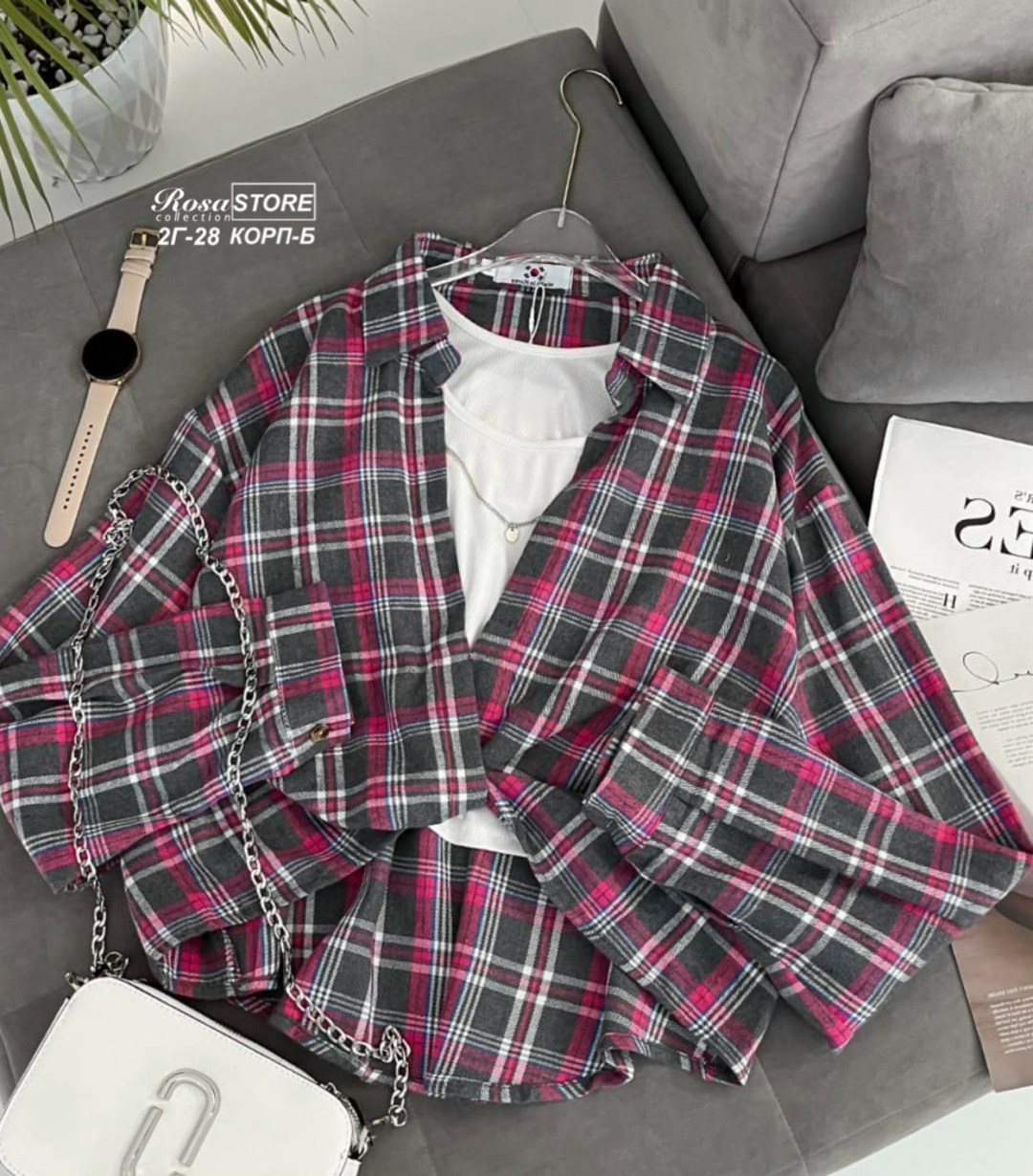 женская рубашка в клетку,рубашка в клетку,рубашка в клетку с майкой beststyle,рубашка женская в клетку оверсайз,рубашка в клетку оверсайз