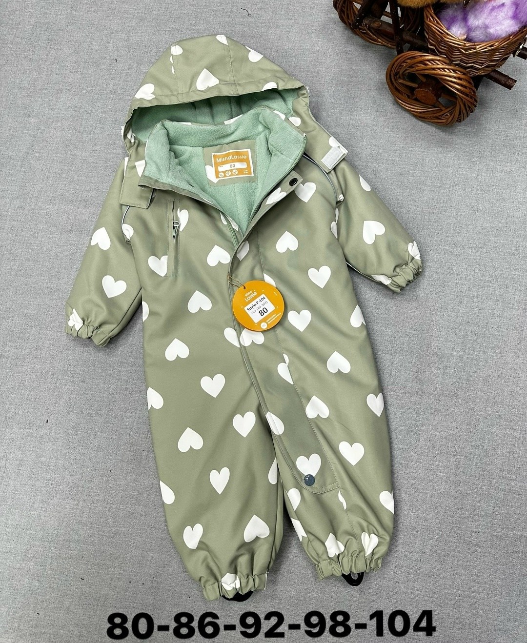 комбинезон демисезонный детский,комбинезон демисезонный,комбинезон детский crockid 1g ovl 001 1_b пыльный пудровый сердца,комбинезон детский,комбинезон утепленный