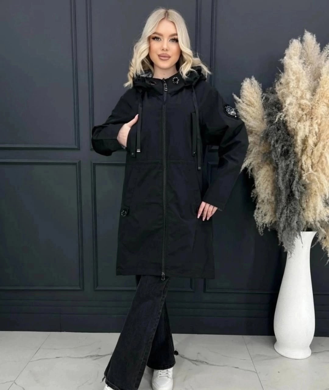 демисезонная куртка,женская куртка,ветровка женская,куртка удлиненная,женская верхняя одежда