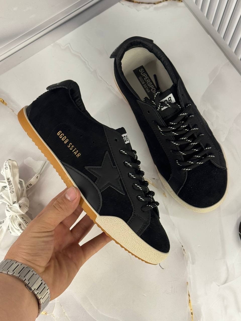 кроссовки golden goose,кеды golden goose,,golden goose кеды hi star на платформе черный,кеды golden goose женские