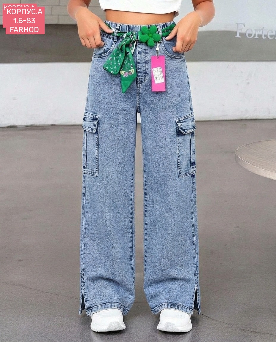 джинсы для девочки,джинсы детские,джинсы карго подростковые широкие,джинсы карго широкие подростковые mili bo_wear,джинсы карго для девочки
