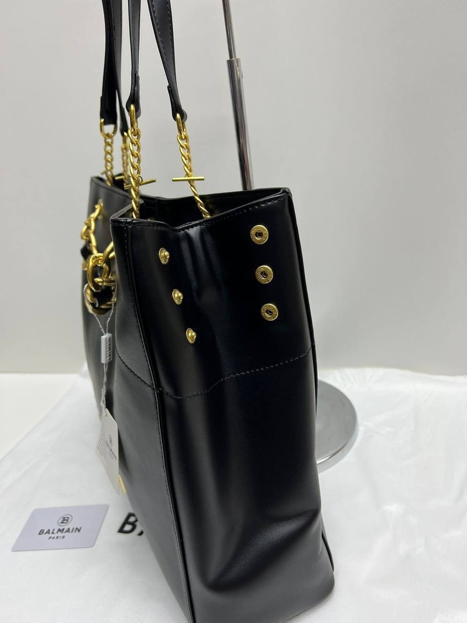 сумка balmain,женская сумка balmain,сумка balmain на плечо,сумка balmain черно-белая,сумка тоут balmain