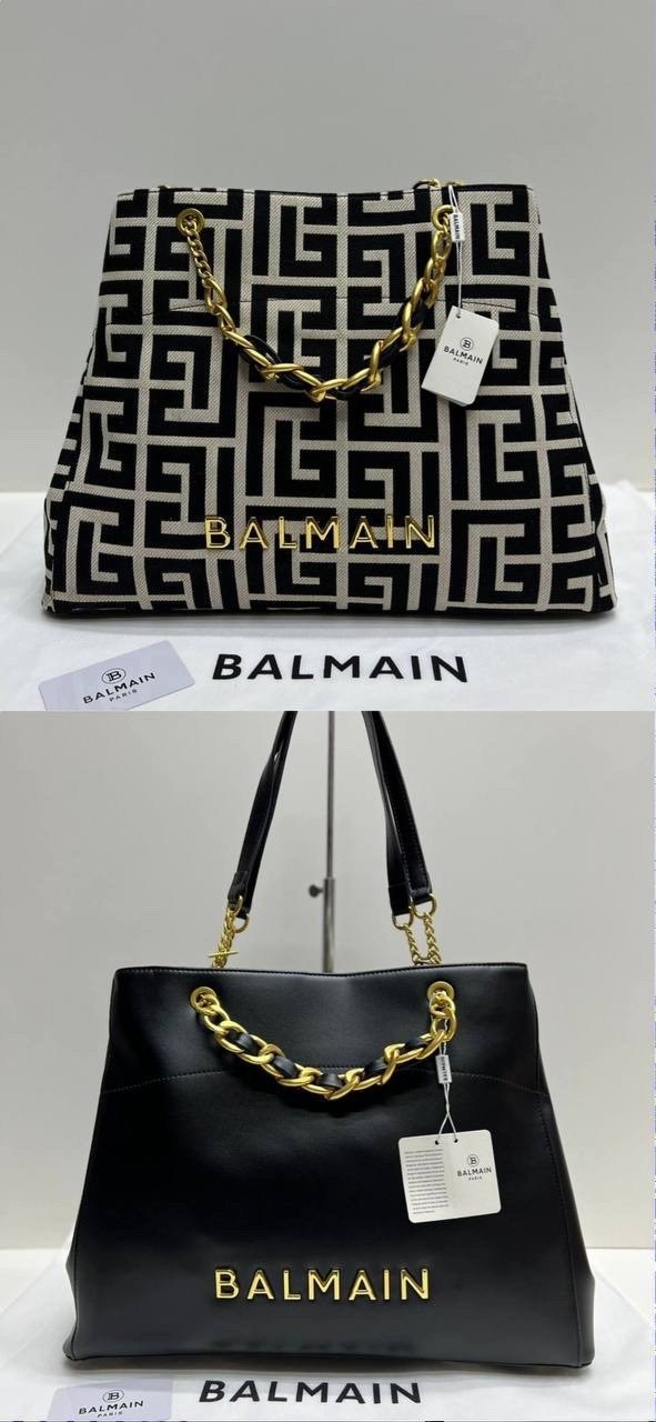 сумка balmain,женская сумка balmain,сумка balmain на плечо,сумка balmain черно-белая,сумка тоут balmain