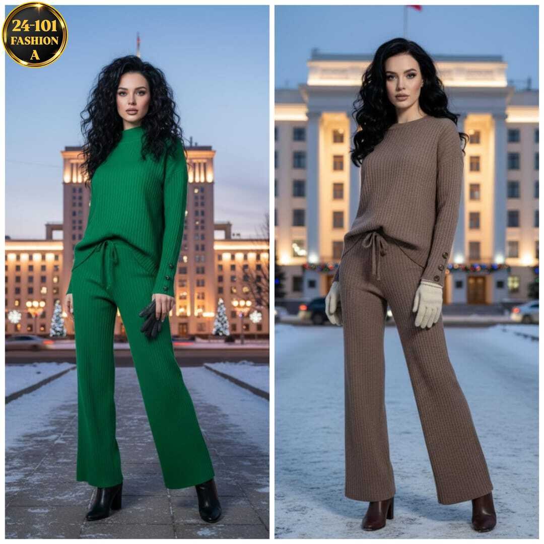 костюм женский кофта и штаны арт. 1545967,костюм теплый вязаный брючный alina женский,женские костюмы,брючный женский костюм из лапши,костюм вязаный трикотажный теплый с брюками сити текс