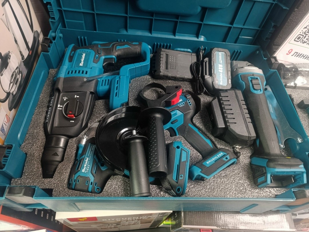 набор аккумуляторного электроинструмента 4 в 1,набор аккумуляторного инструмента 4 в 1,набор электроинструментов 4 в 1,аккумуляторный набор бесщеточных инструментов,набор аккумуляторного инструмента 4